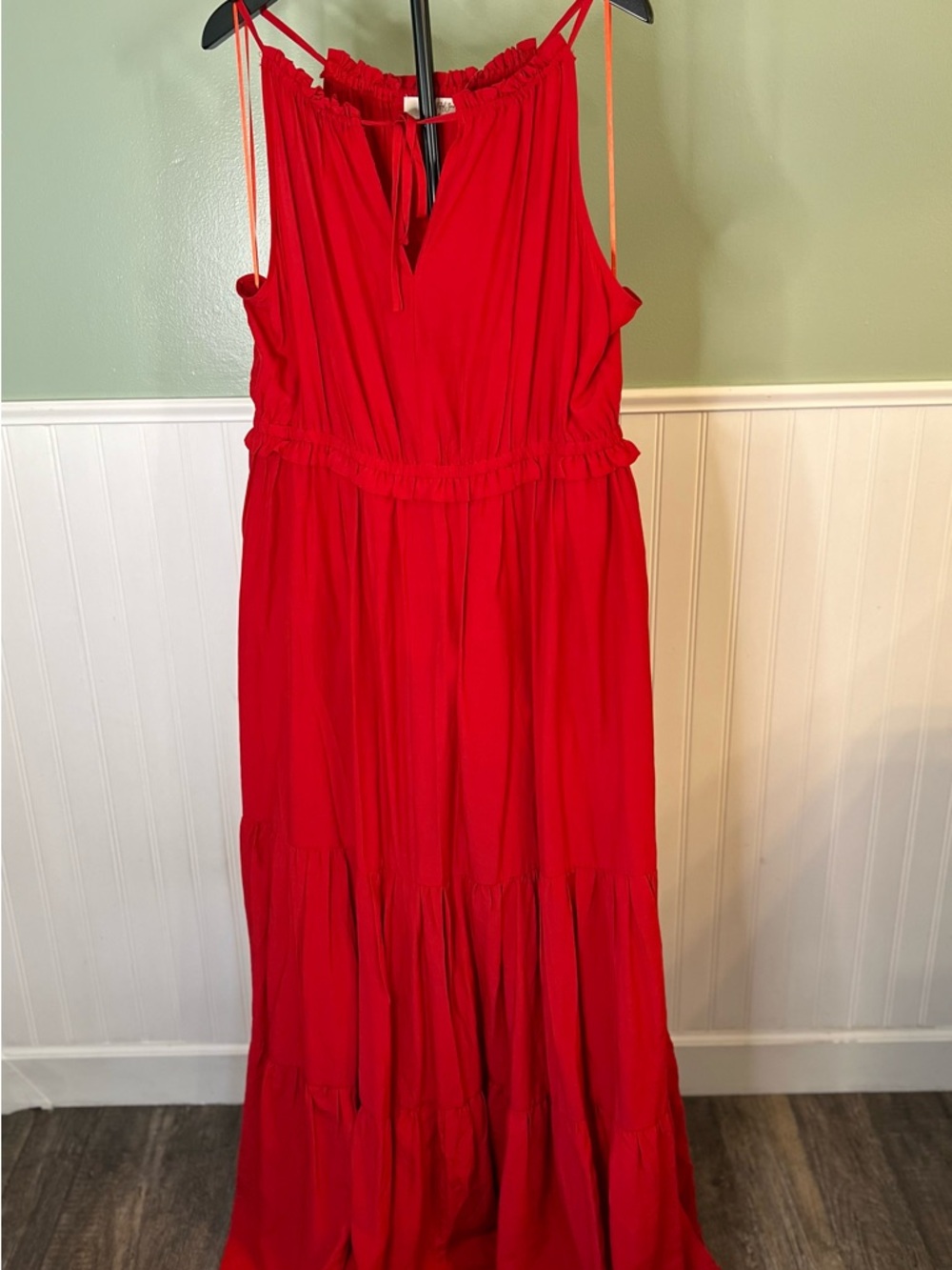 NWT- a Beautiful Soul Sleeveless Red Tiered Maxi Dress size 18/20